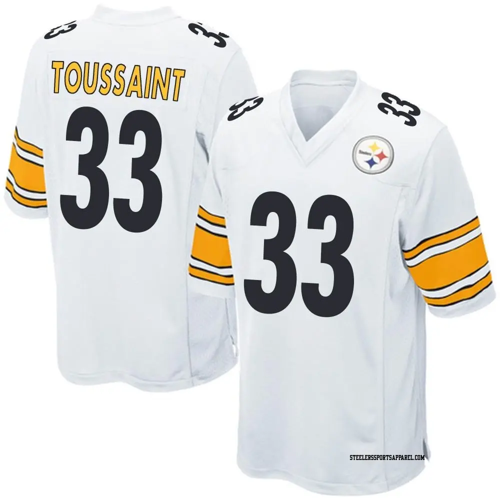 Game White Youth Fitzgerald Toussaint Pittsburgh Steelers Jersey