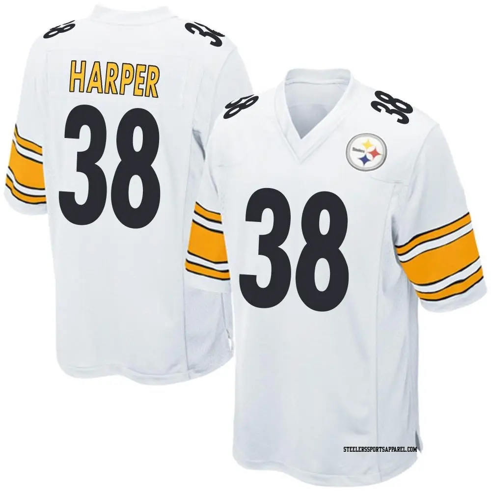 Game White Youth Madre Harper Pittsburgh Steelers Jersey