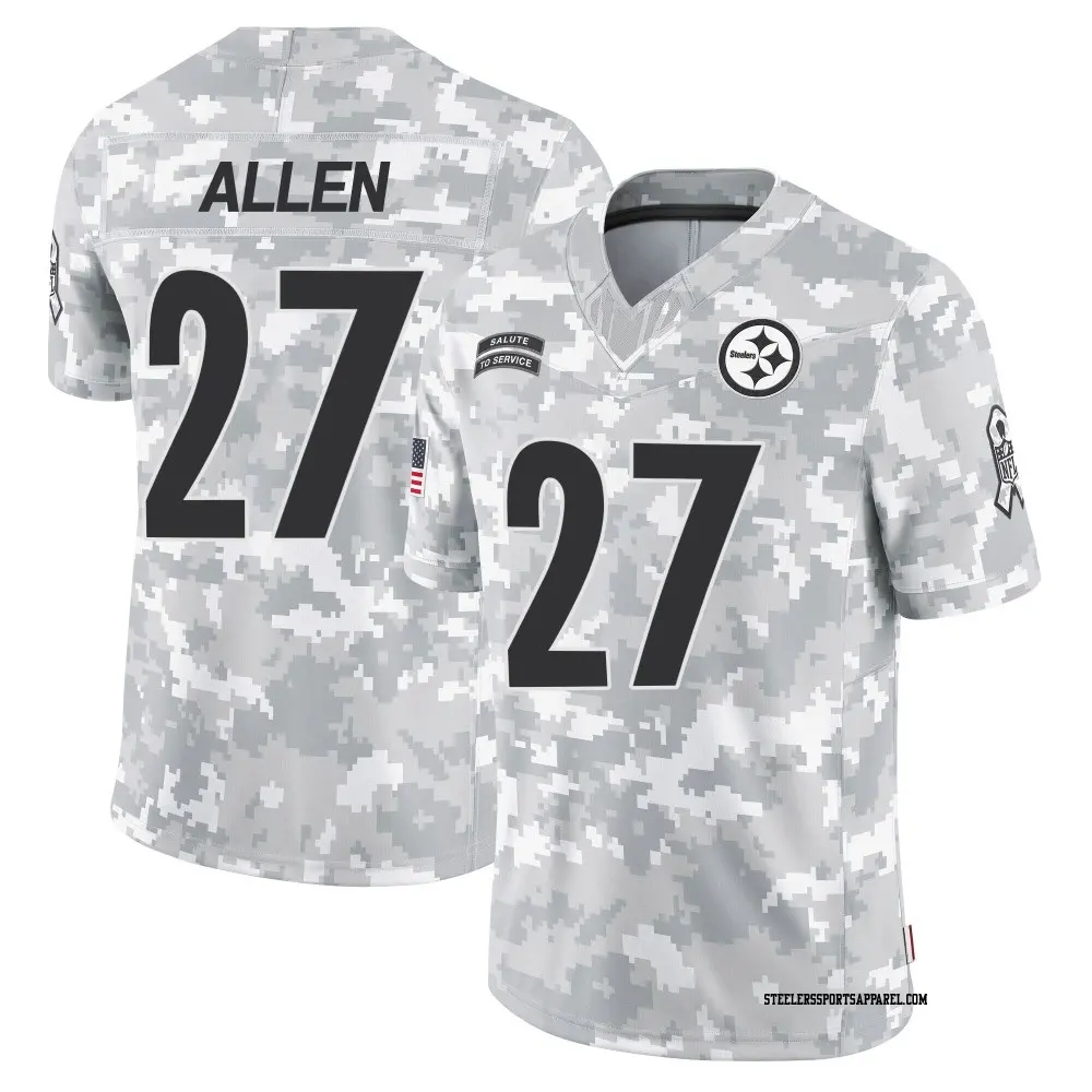 Limited Arctic Camo Men's Marcus Allen Pittsburgh Steelers 2024 Salute to Service Jersey