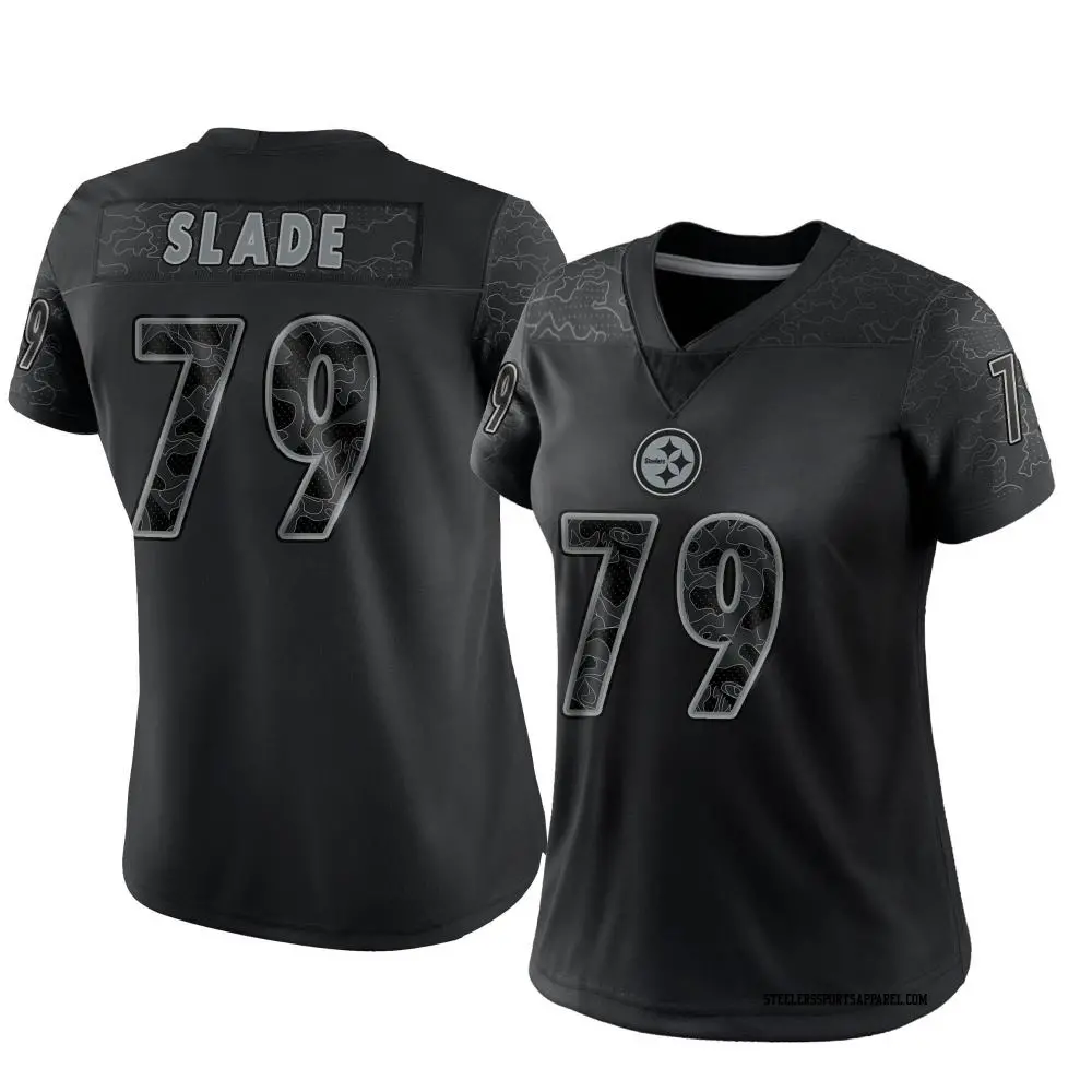 Limited Black Women's Jacob Slade Pittsburgh Steelers Reflective Jersey