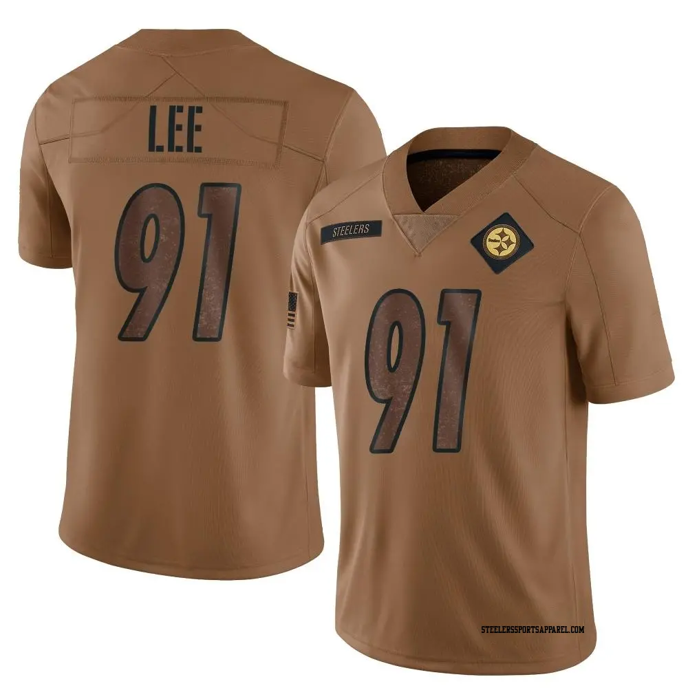 Limited Brown Men's Logan Lee Pittsburgh Steelers 2023 Salute To Service Jersey