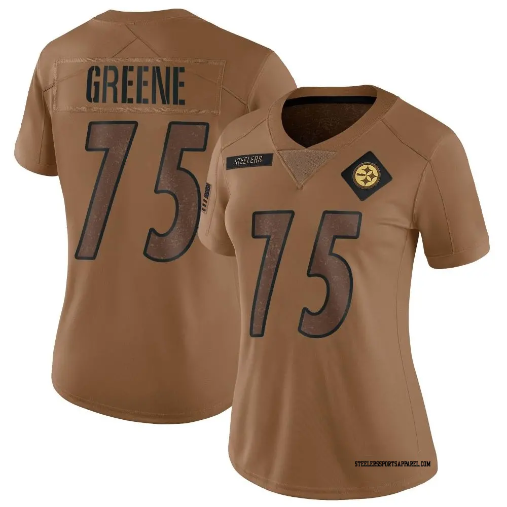 Limited Brown Women's Joe Greene Pittsburgh Steelers 2023 Salute To Service Jersey