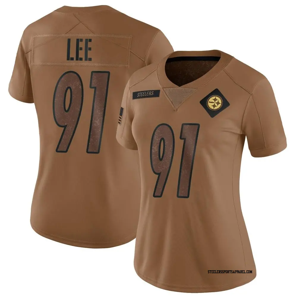 Limited Brown Women's Logan Lee Pittsburgh Steelers 2023 Salute To Service Jersey